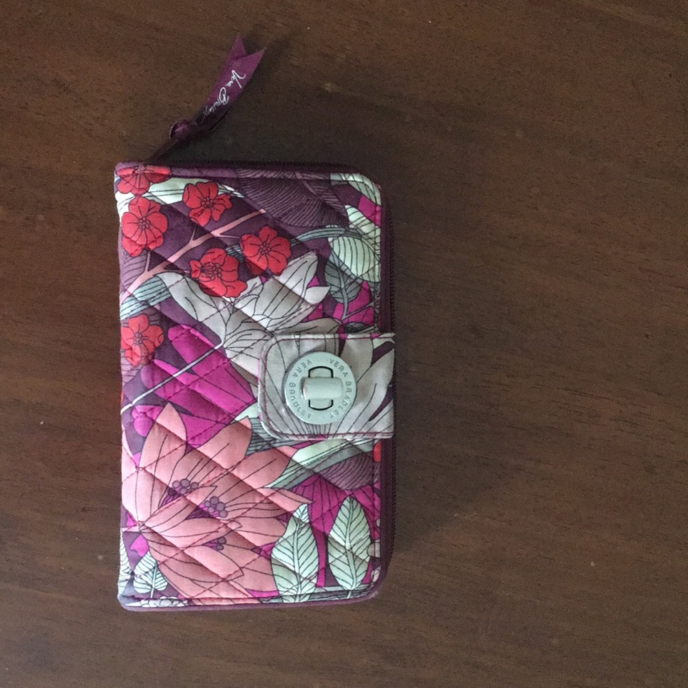 Vera Bradley Bohemian Bloom Turnlock Wallet